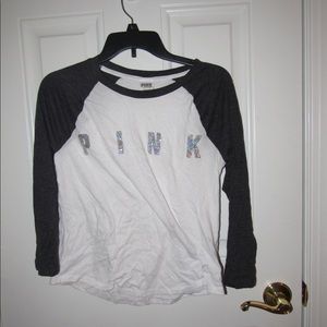 Pink T-shirt black and white colors